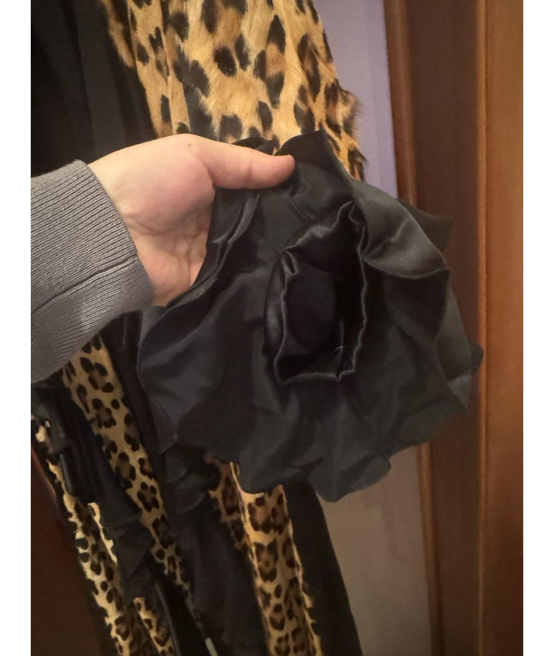 ROBERTO CAVALLI Коричневое меховое пальто, фото 4