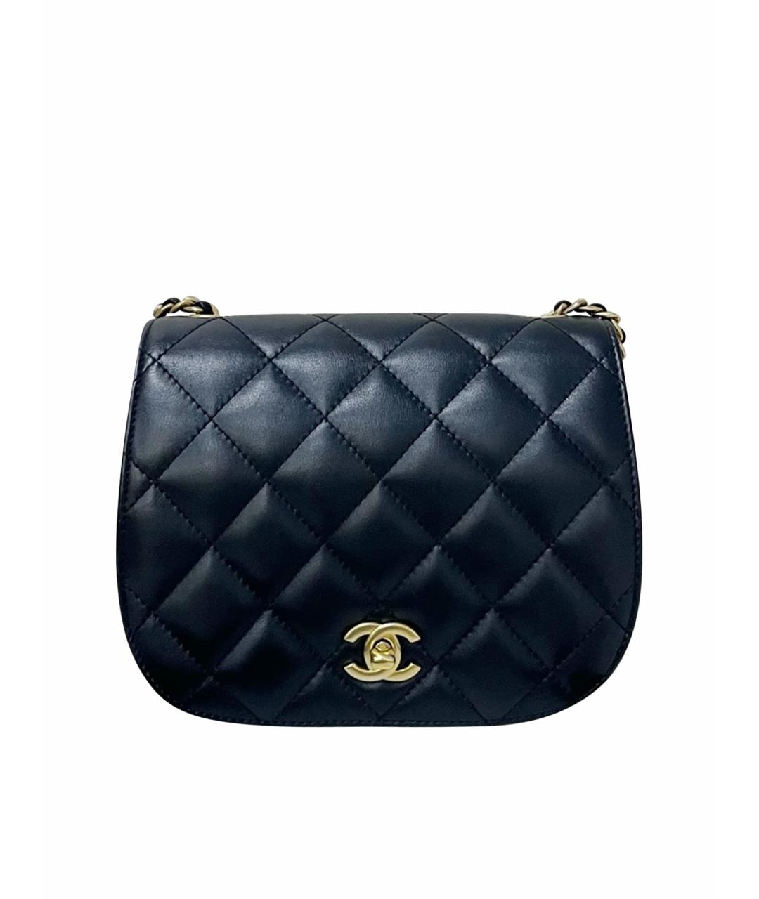 CHANEL Черная кожаная сумка через плечо, фото 1