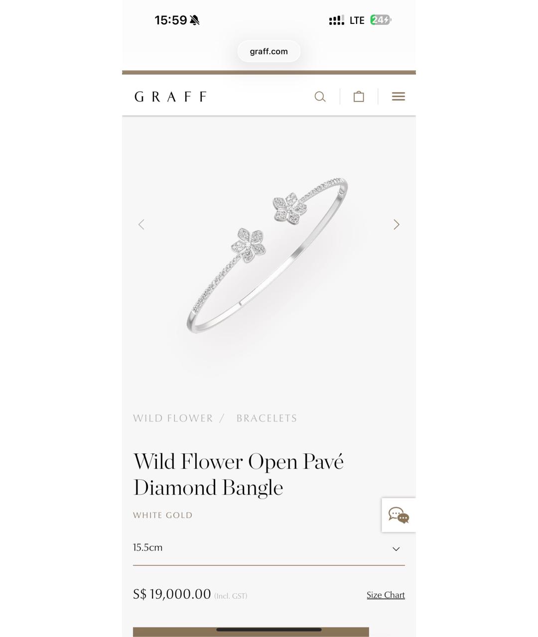 GRAFF Белый браслет из белого золота, фото 7