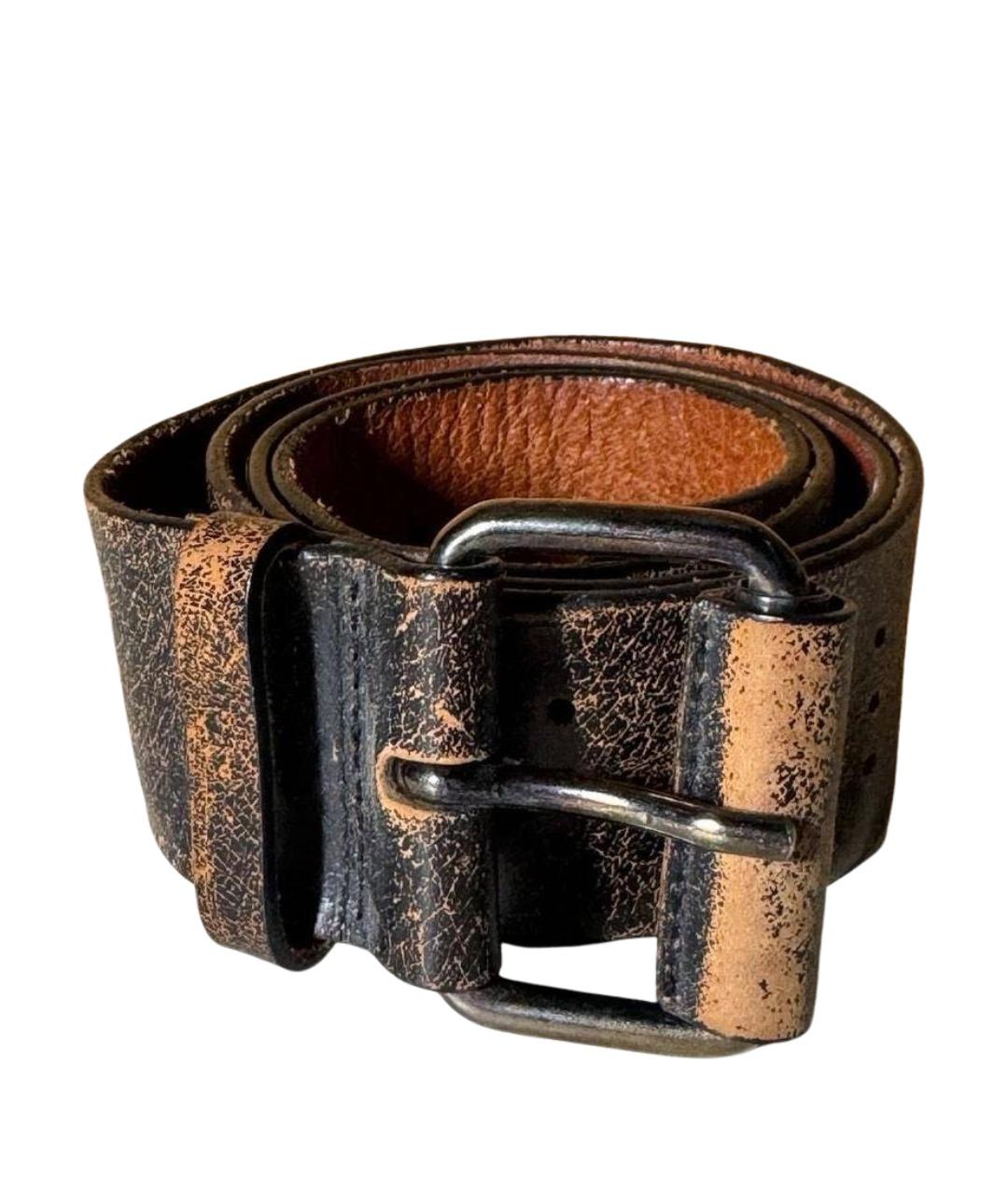 DIESEL Коричневый кожаный ремень, фото 1