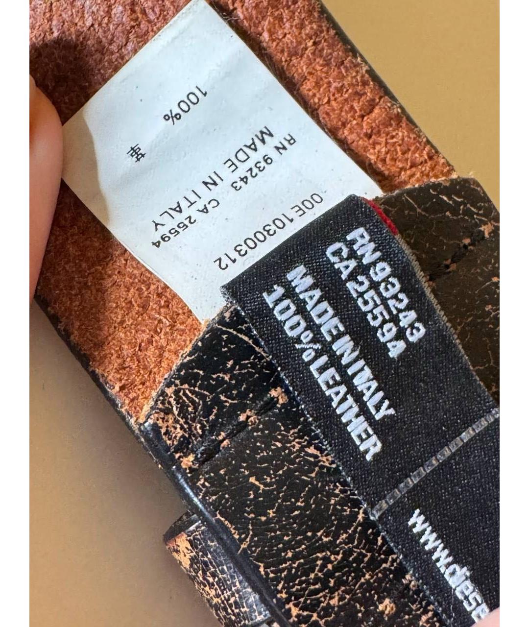 DIESEL Коричневый кожаный ремень, фото 4