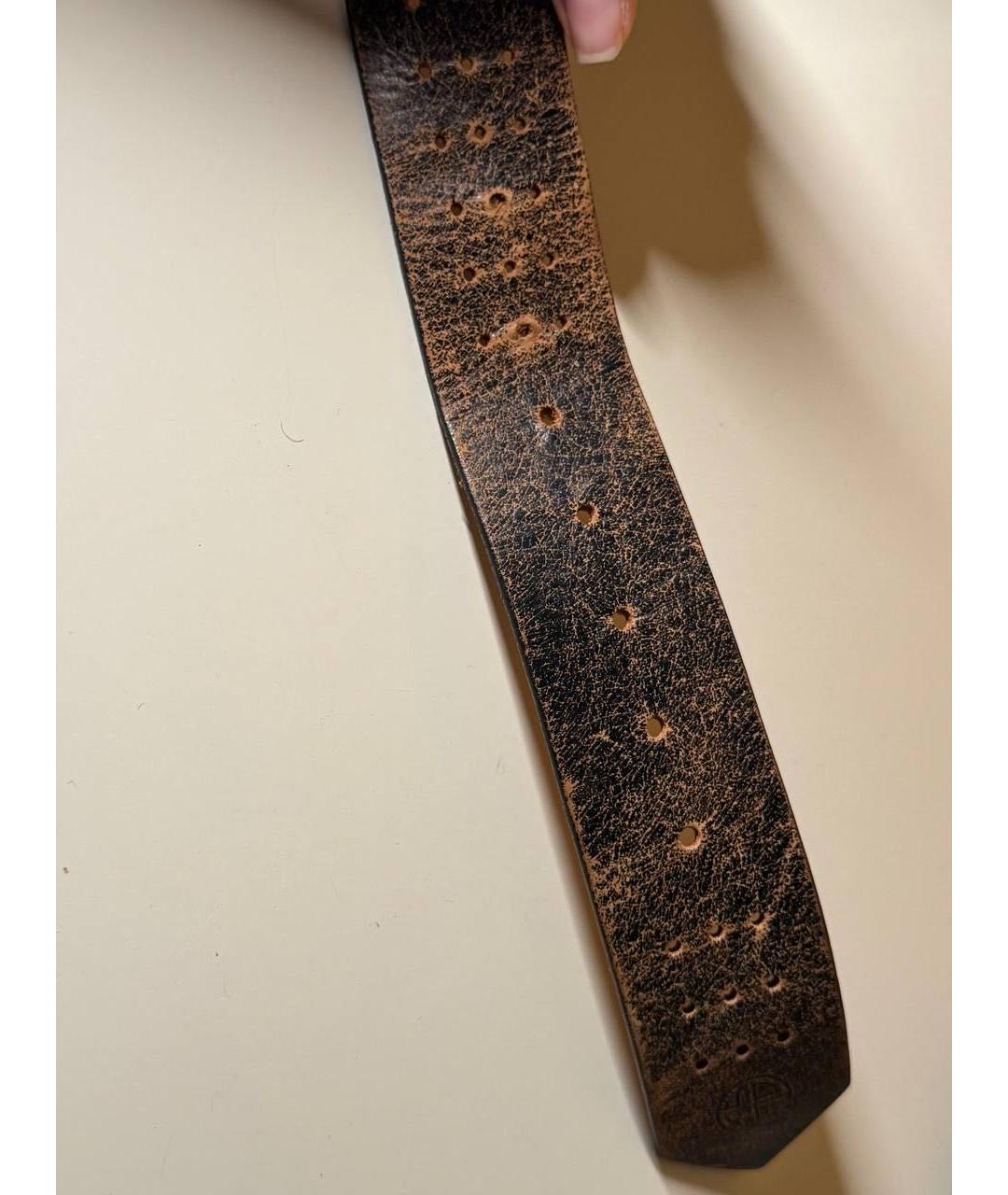 DIESEL Коричневый кожаный ремень, фото 5