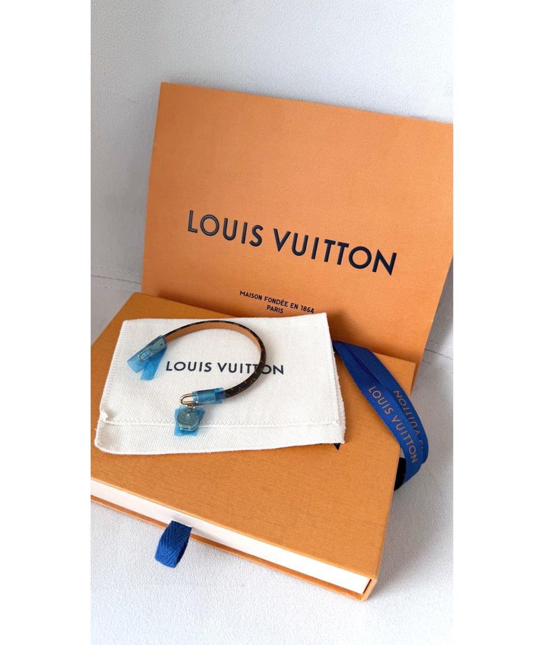 LOUIS VUITTON Коричневый латунный браслет, фото 2