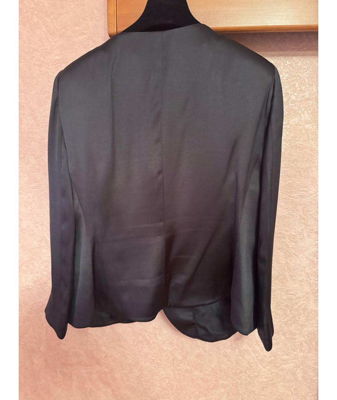 GIORGIO ARMANI Черный шелковый жакет/пиджак, фото 2