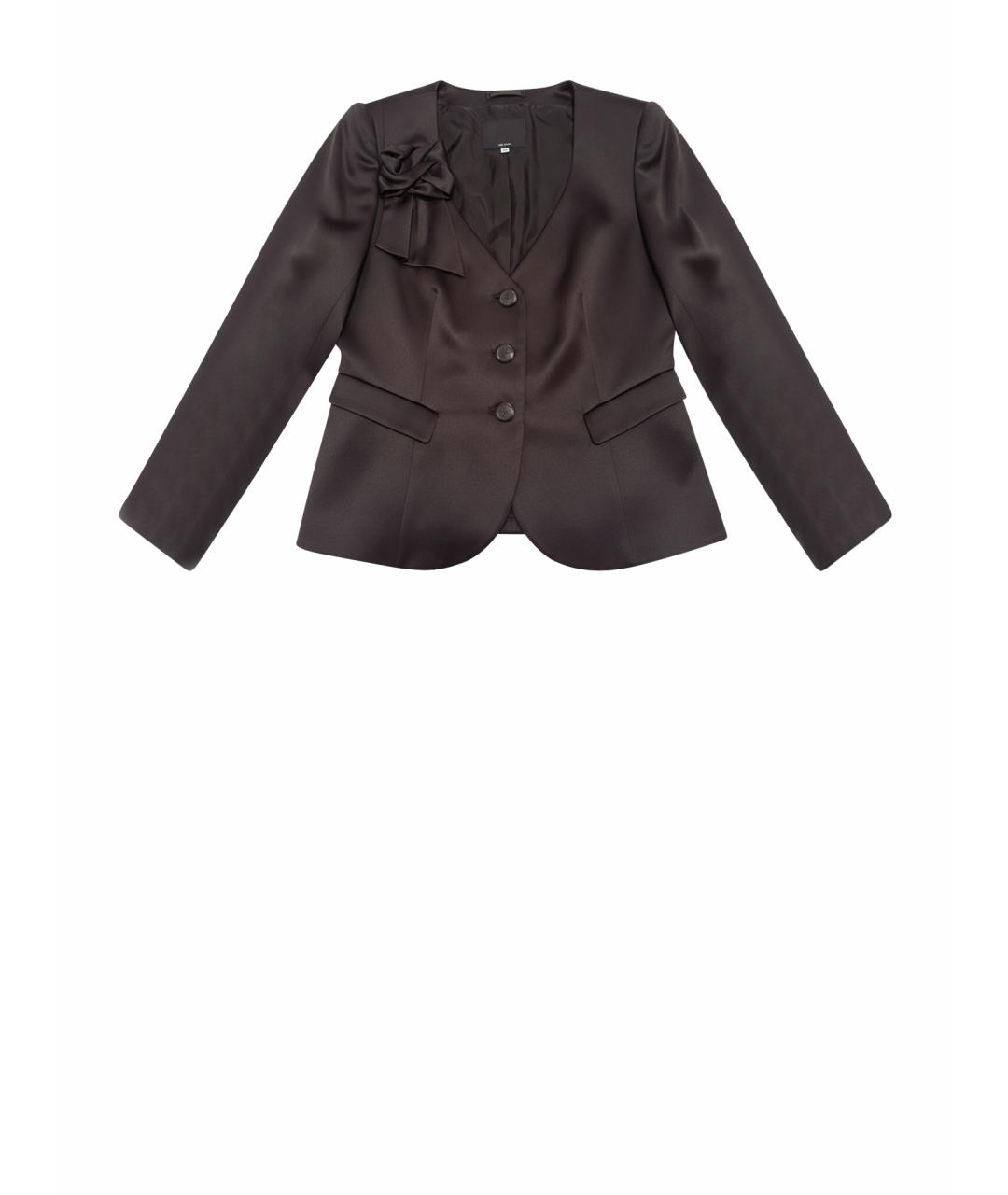 GIORGIO ARMANI Черный шелковый жакет/пиджак, фото 1