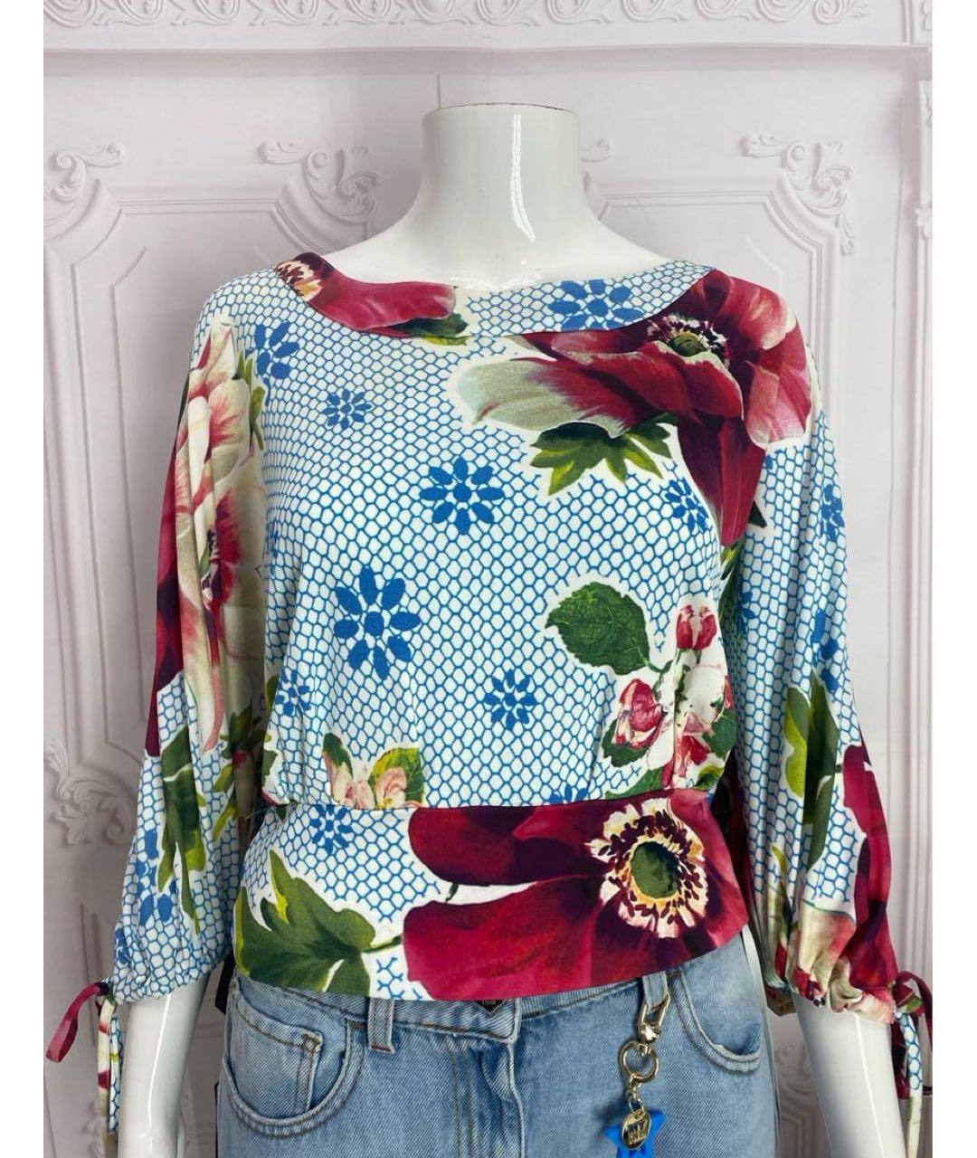 DOLCE&GABBANA Мульти вискозная блузы, фото 3