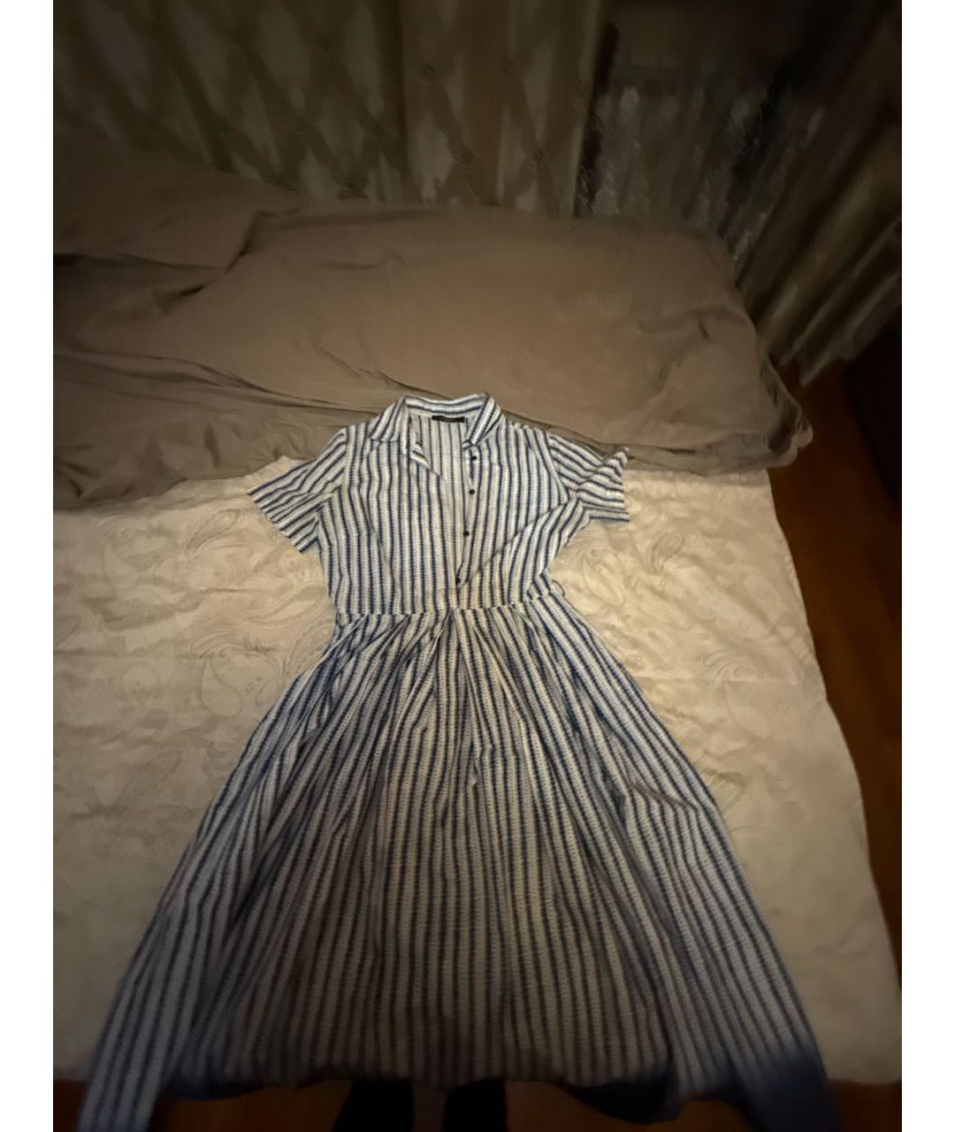 MAX MARA Синее хлопковое повседневное платье, фото 5