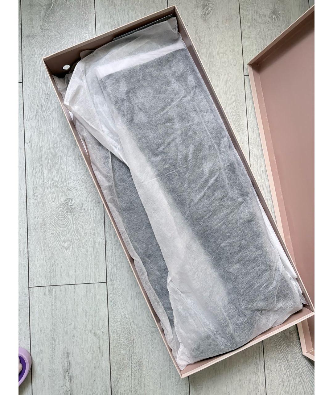 12 STOREEZ Черные кожаные ботфорты, фото 5