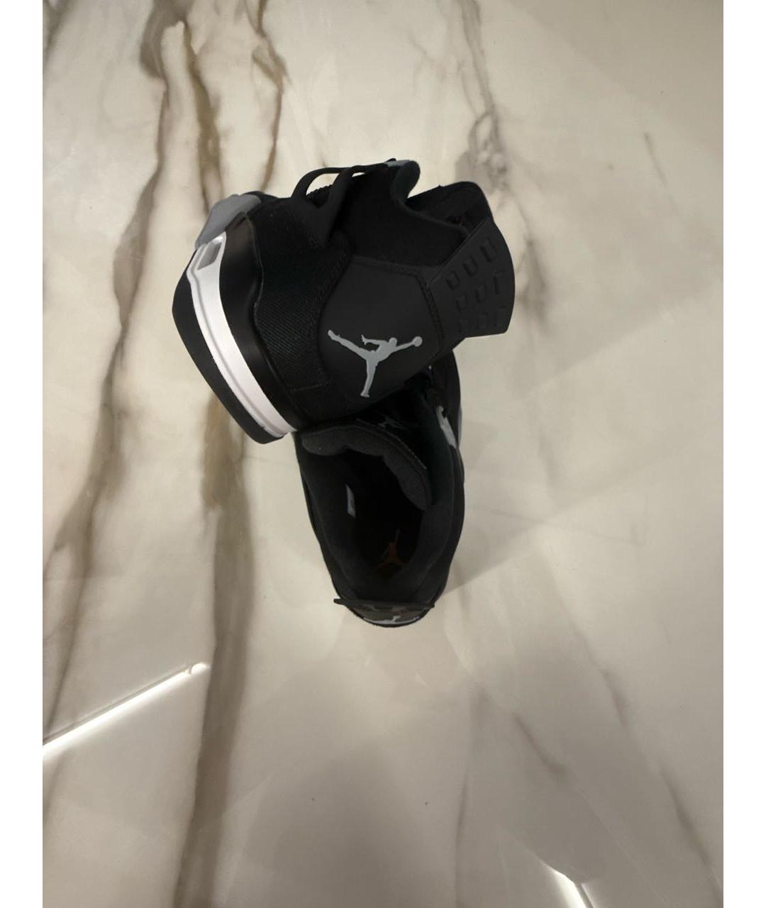 JORDAN Черные текстильные высокие кроссовки / кеды, фото 3