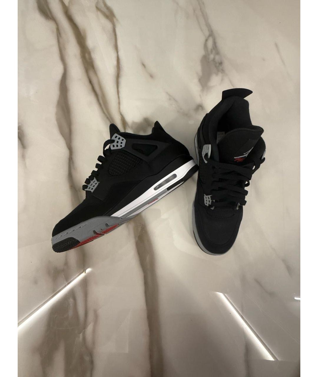 JORDAN Черные текстильные высокие кроссовки / кеды, фото 4