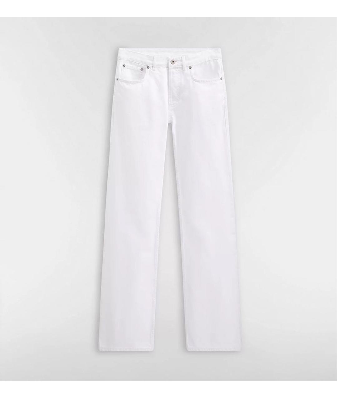 CHRISTIAN DIOR Белые хлопковые прямые джинсы, фото 3