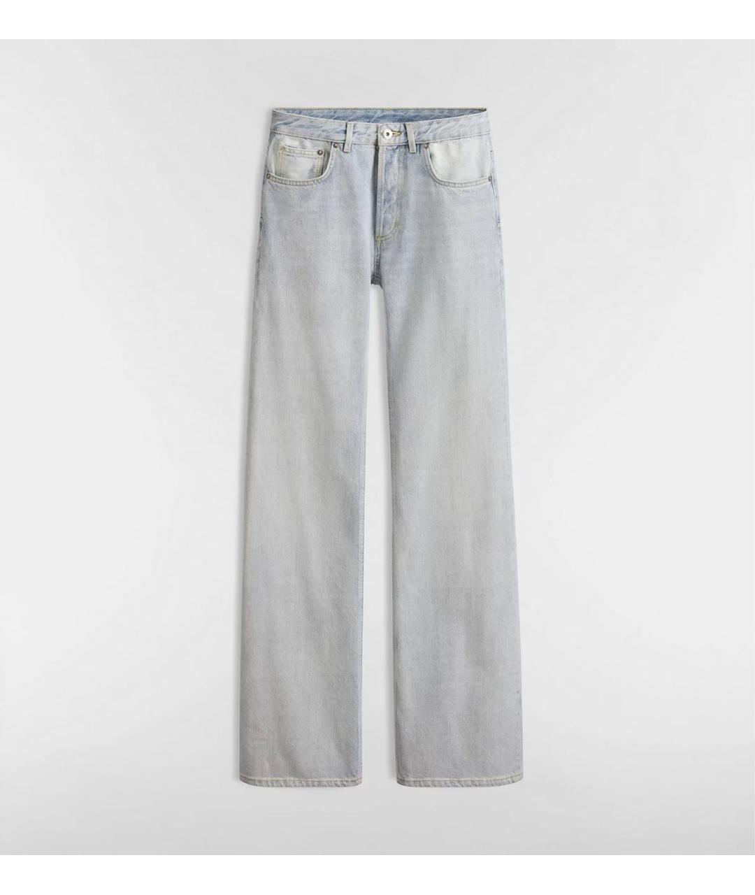CHRISTIAN DIOR Голубые хлопковые прямые джинсы, фото 6