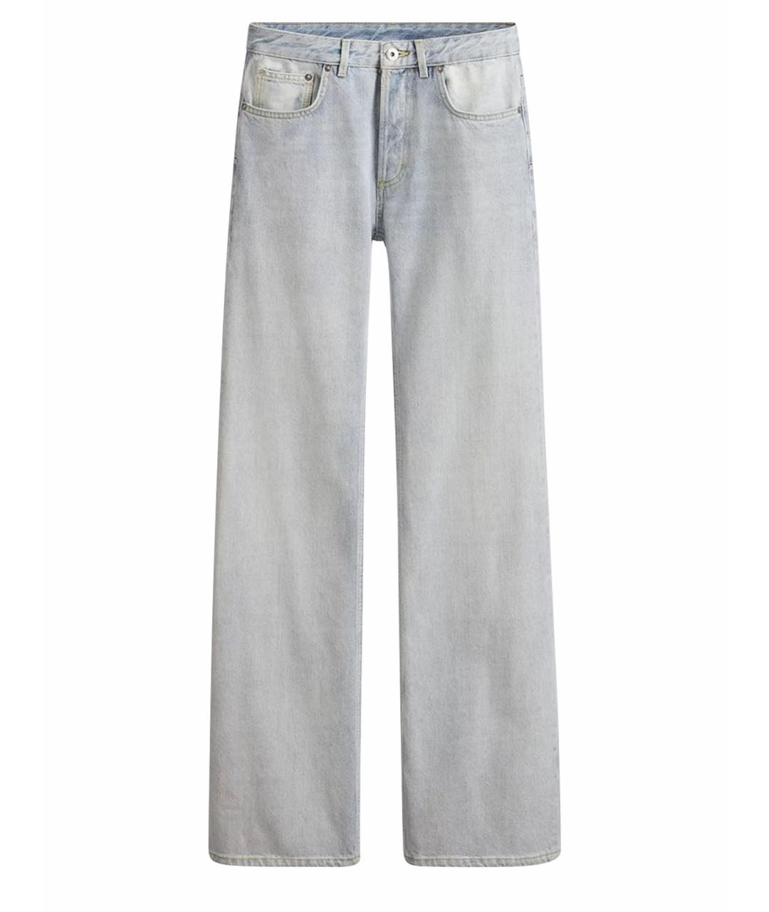 CHRISTIAN DIOR Голубые хлопковые прямые джинсы, фото 1