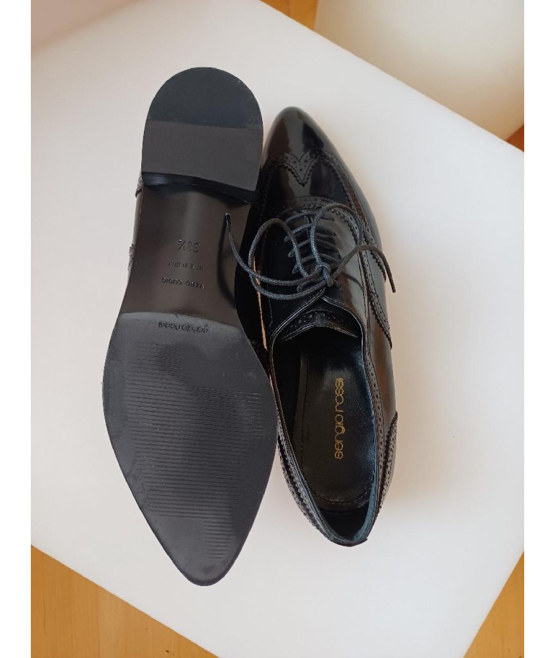 SERGIO ROSSI Черные кожаные туфли, фото 9