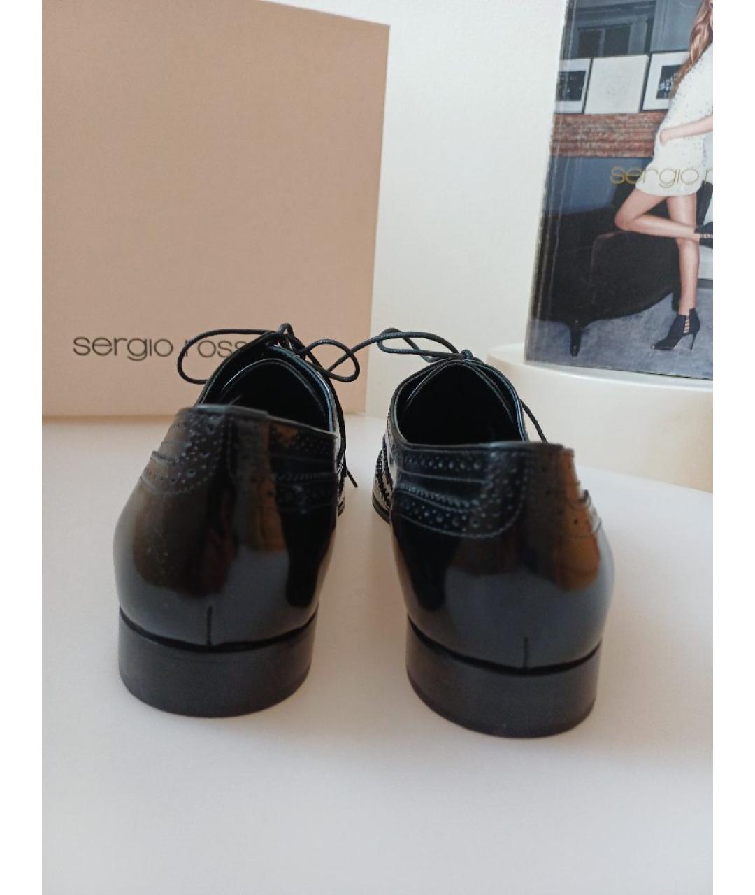 SERGIO ROSSI Черные кожаные туфли, фото 8