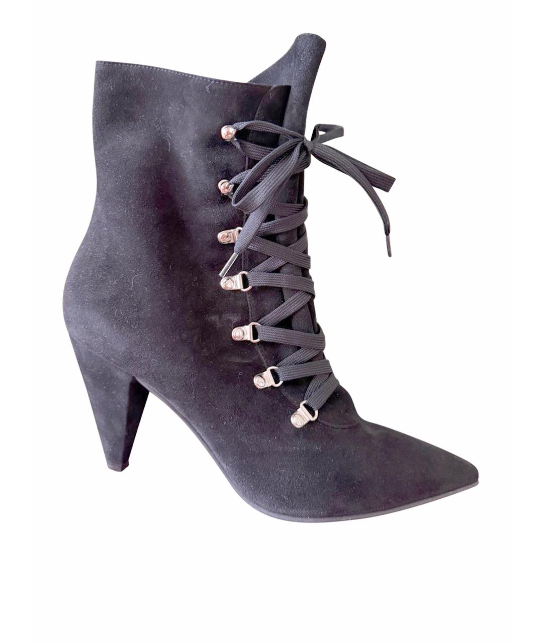 GIANVITO ROSSI Черные замшевые ботильоны, фото 5