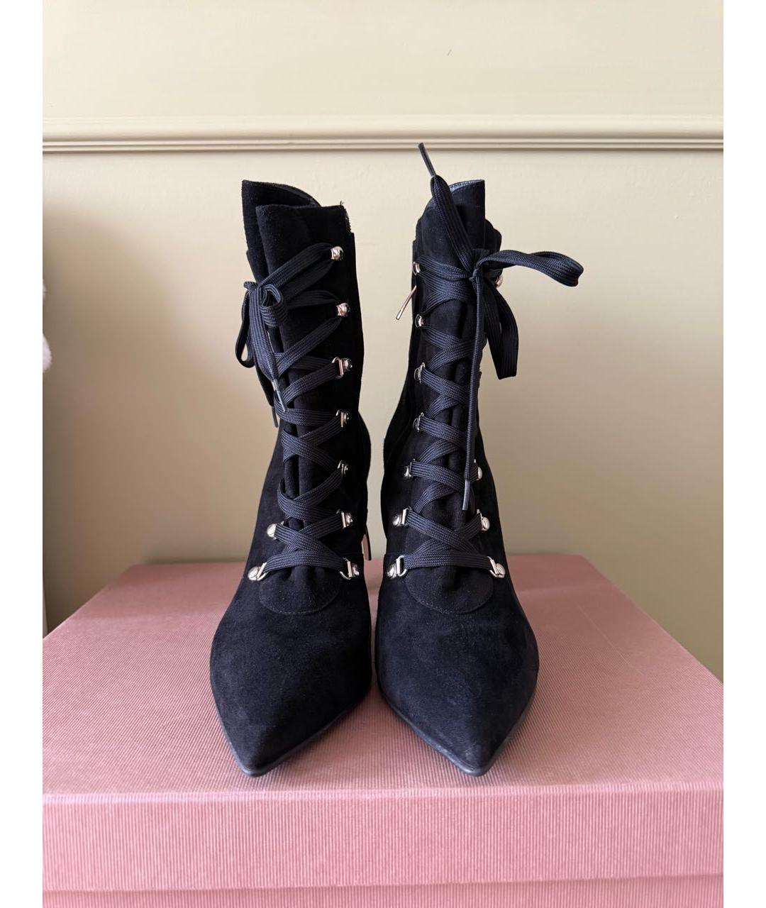 GIANVITO ROSSI Черные замшевые ботильоны, фото 2
