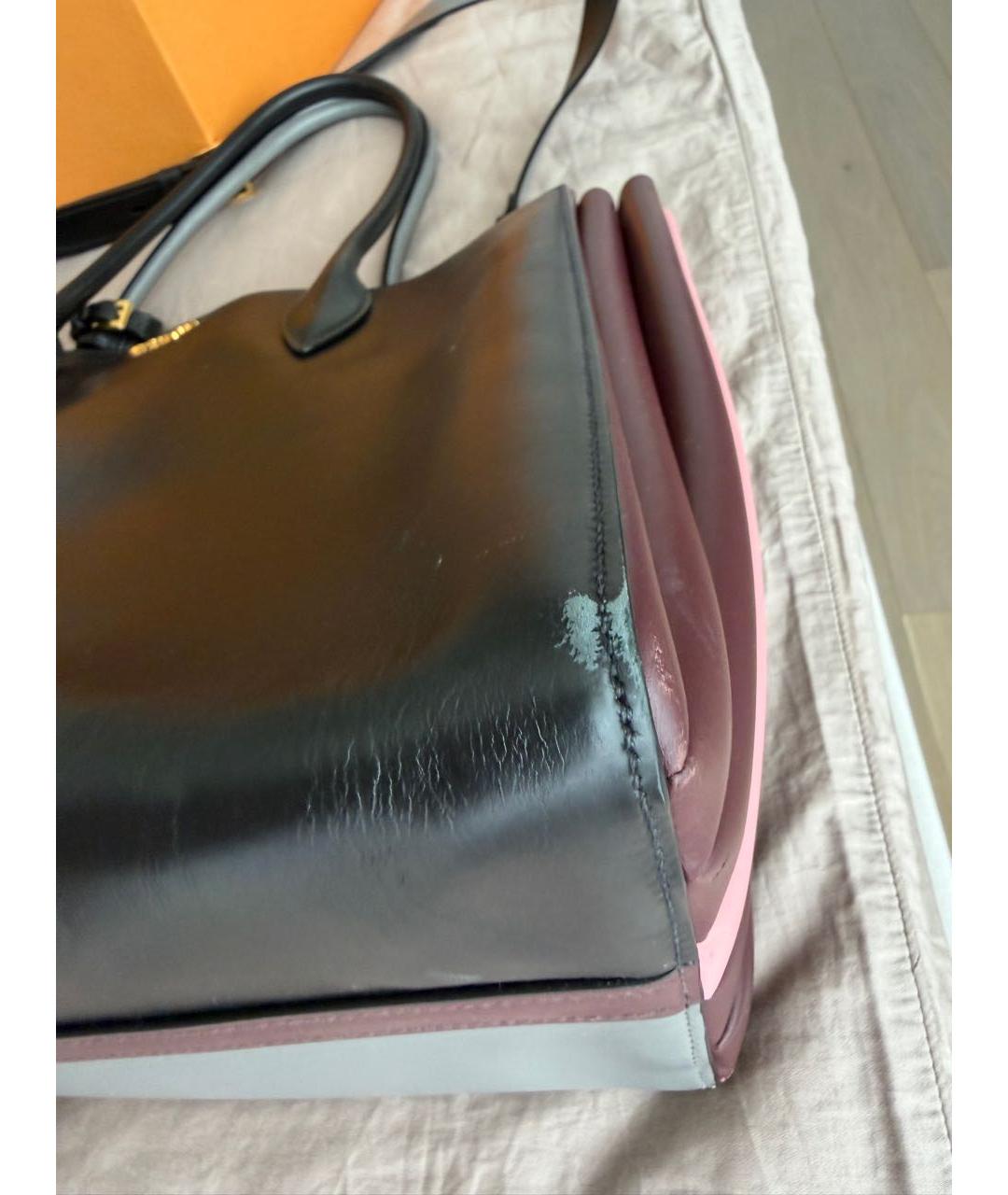 PRADA Черная кожаная сумка тоут, фото 5