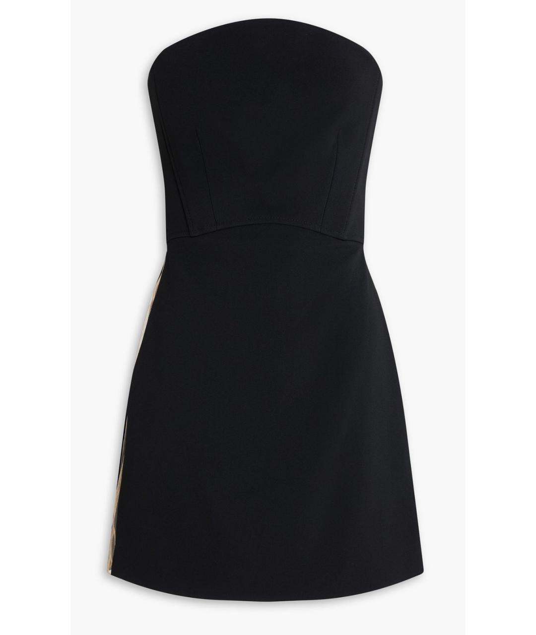 DAVID KOMA Черное вискозное коктейльное платье, фото 7