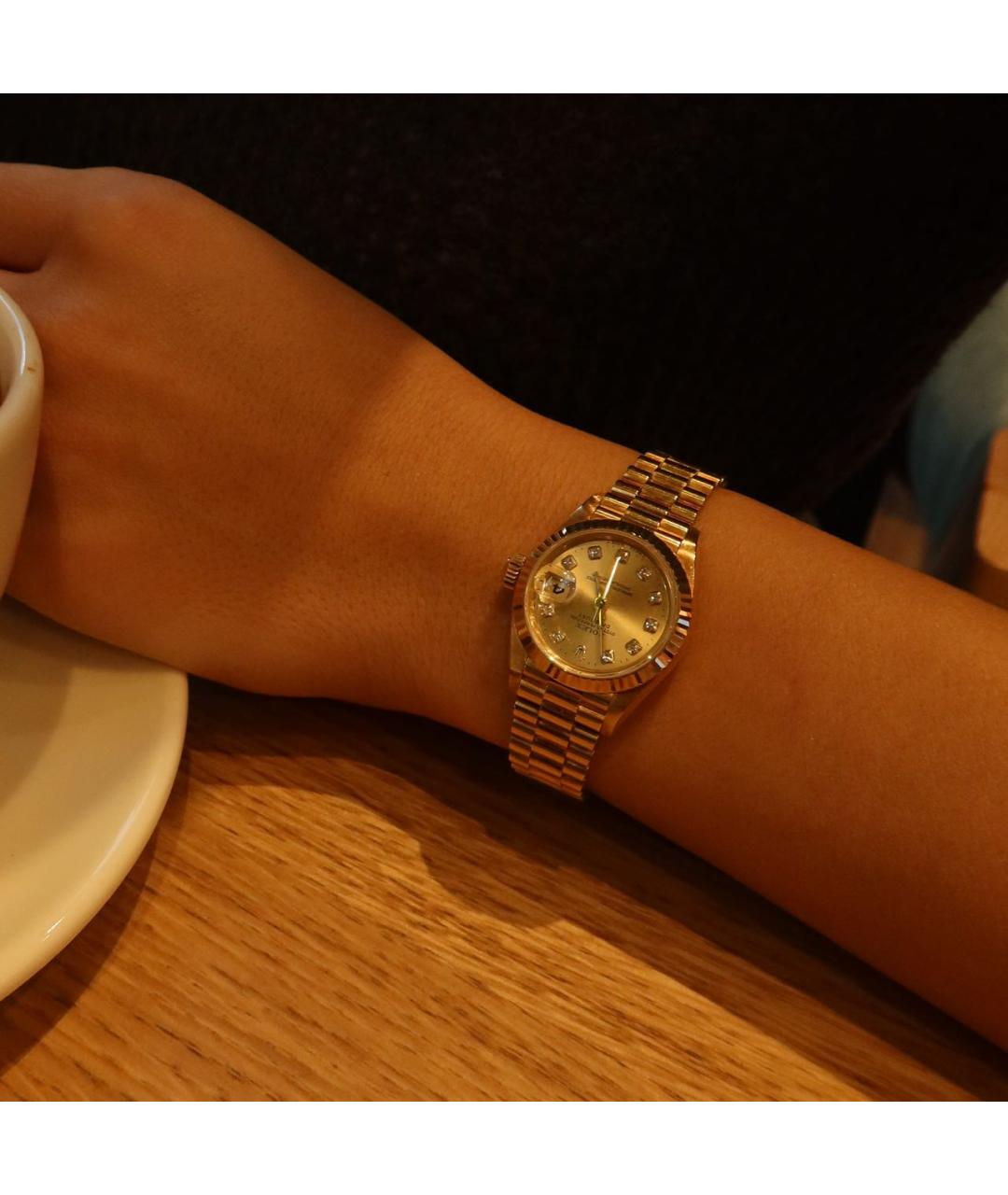 ROLEX Желтые часы из желтого золота, фото 4