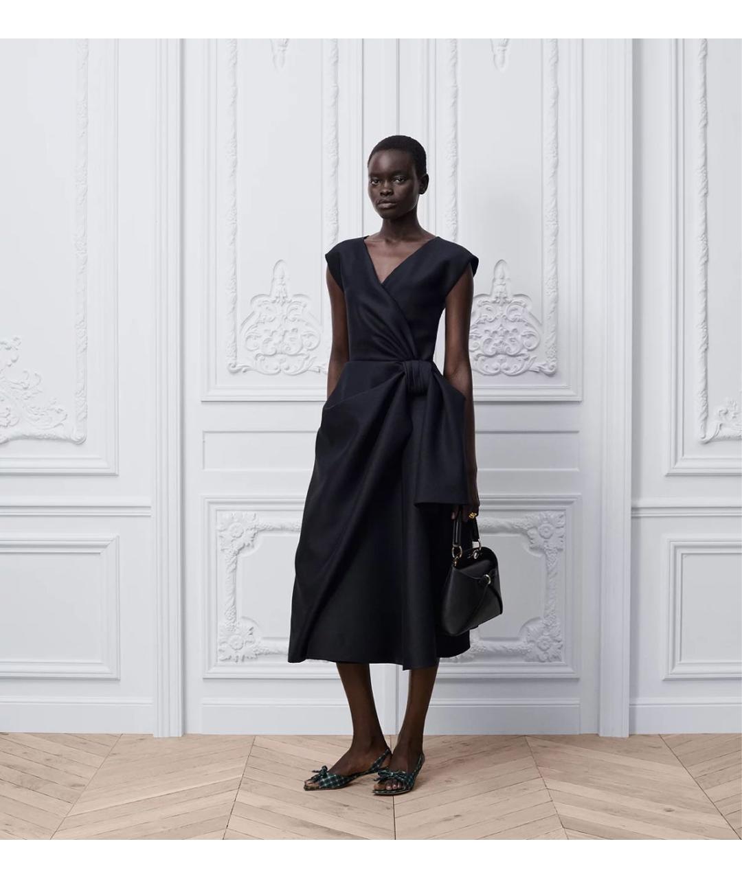 CHRISTIAN DIOR Темно-синее шерстяное платье, фото 5