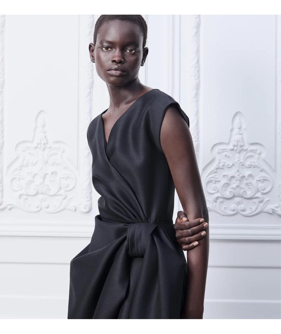 CHRISTIAN DIOR Темно-синее шерстяное платье, фото 2