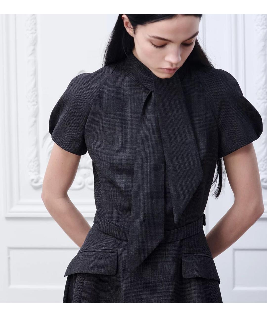 CHRISTIAN DIOR Черное шерстяное платье, фото 2