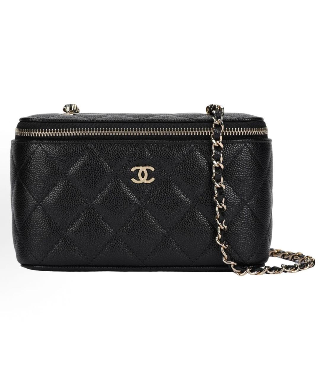 CHANEL Черная кожаная сумка через плечо, фото 9