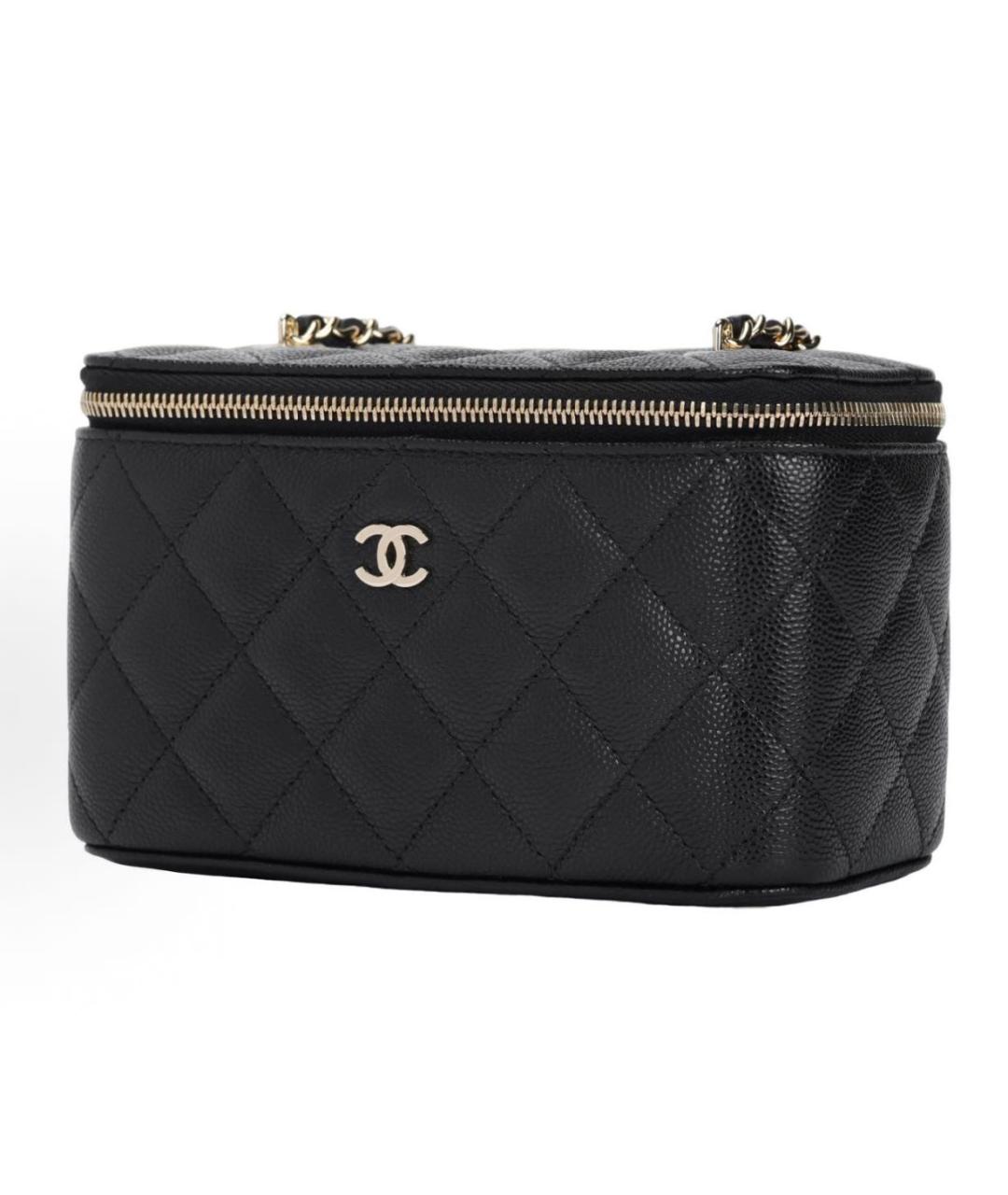 CHANEL Черная кожаная сумка через плечо, фото 2