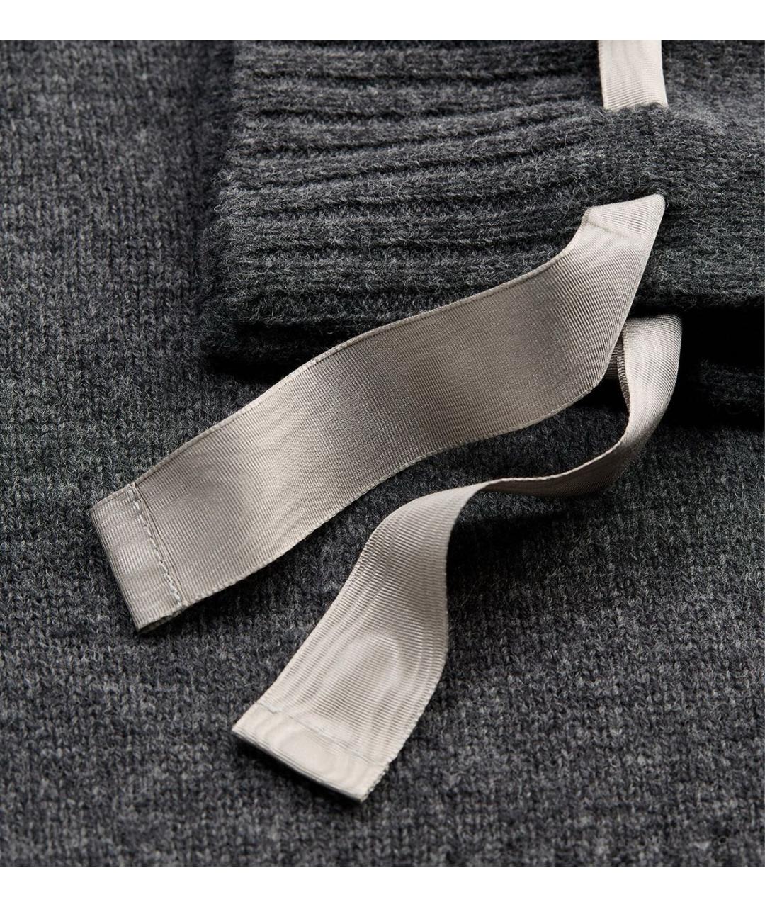 CHRISTIAN DIOR Антрацитовый шерстяной джемпер / свитер, фото 4