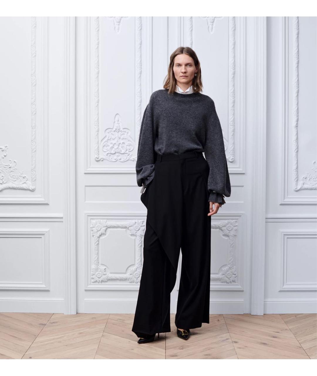 CHRISTIAN DIOR Антрацитовый шерстяной джемпер / свитер, фото 2