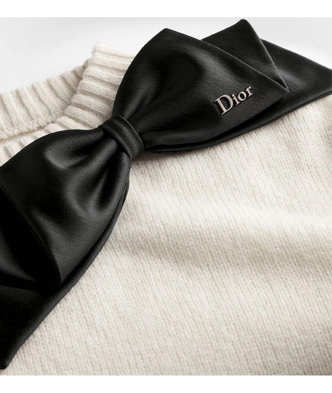 CHRISTIAN DIOR Бежевый шерстяной джемпер / свитер, фото 4