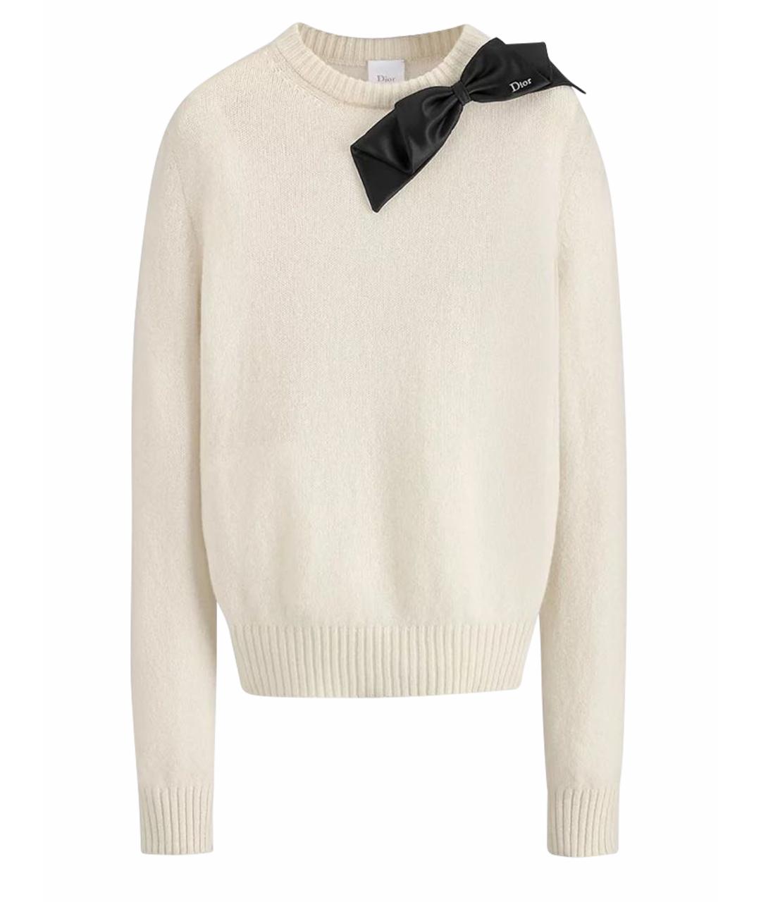 CHRISTIAN DIOR Бежевый шерстяной джемпер / свитер, фото 1