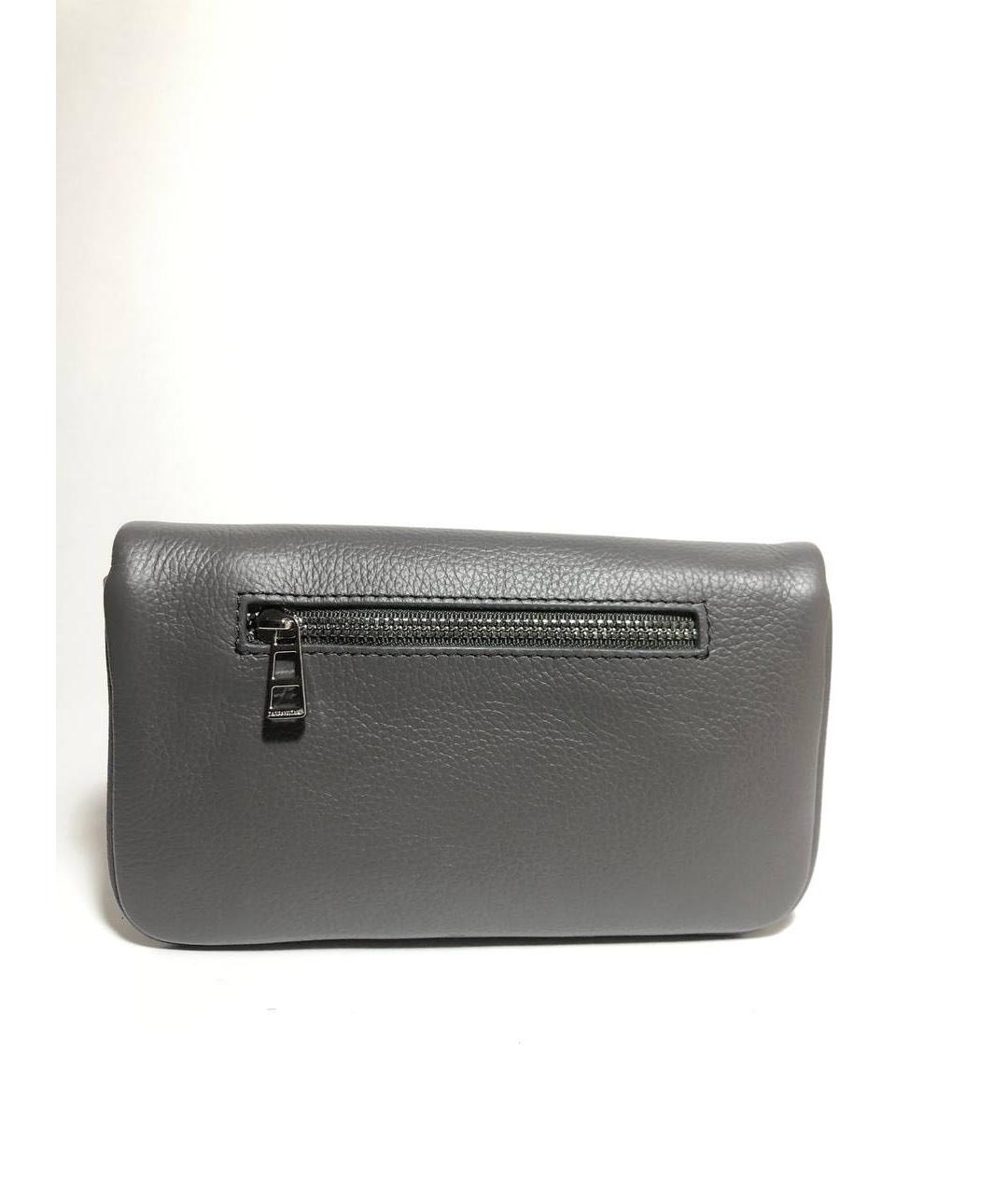 ZADIG & VOLTAIRE Серая кожаная сумка через плечо, фото 3