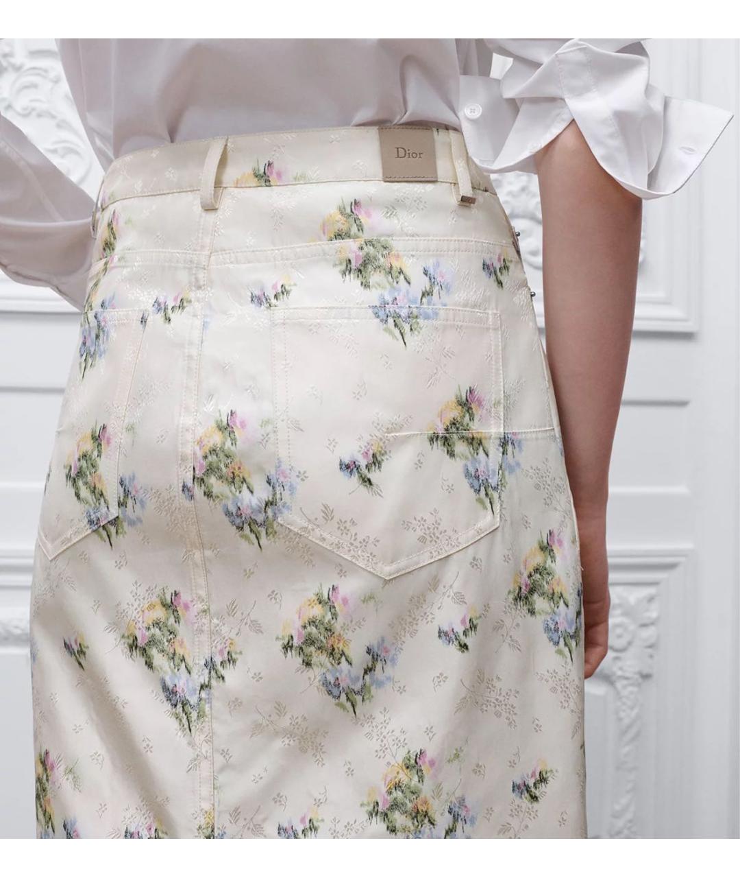 CHRISTIAN DIOR Бежевая юбка мини, фото 3