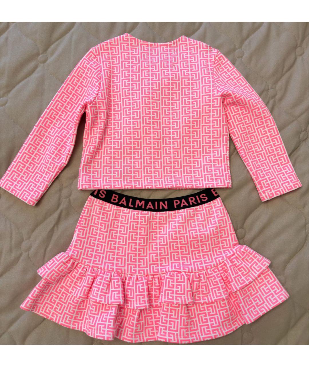 BALMAIN KIDS Розовый хлопковый комплект, фото 4