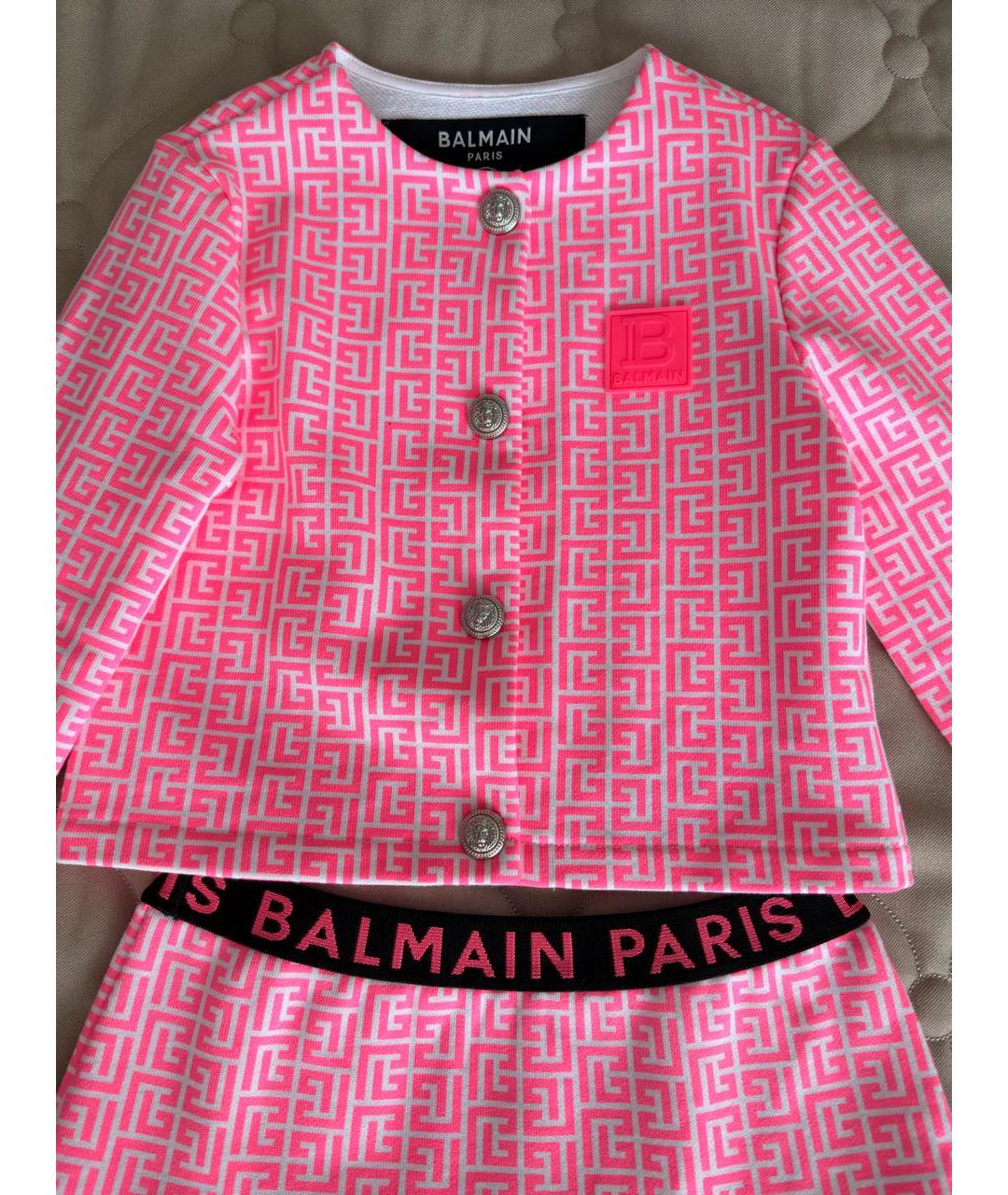BALMAIN KIDS Розовый хлопковый комплект, фото 2
