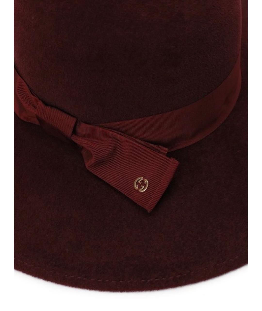 GUCCI Бордовая шляпа, фото 2