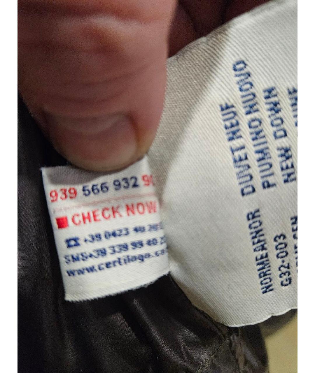 MONCLER Антрацитовый синтетический пуховик, фото 7