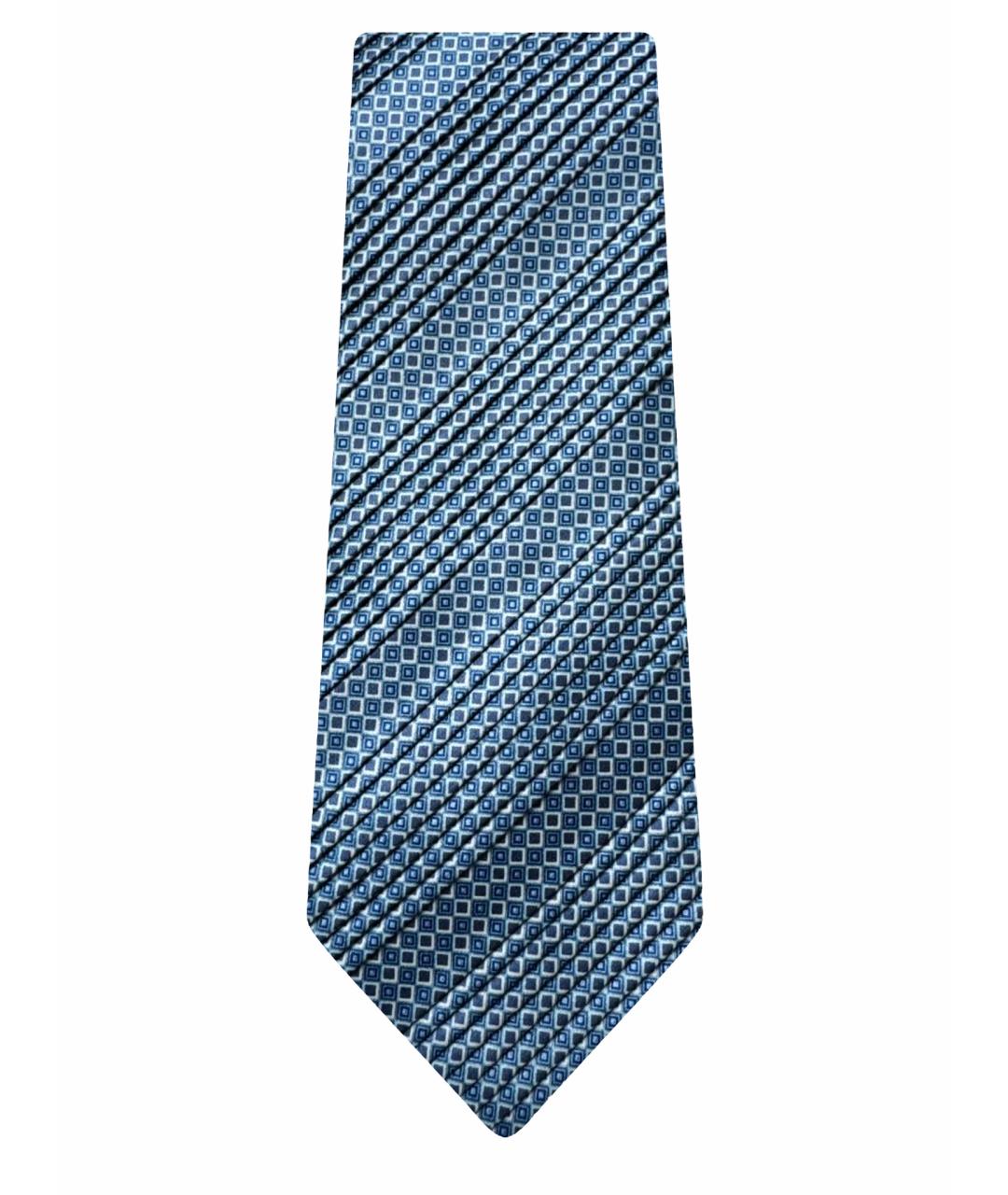 BRIONI Голубой шелковый галстук, фото 1