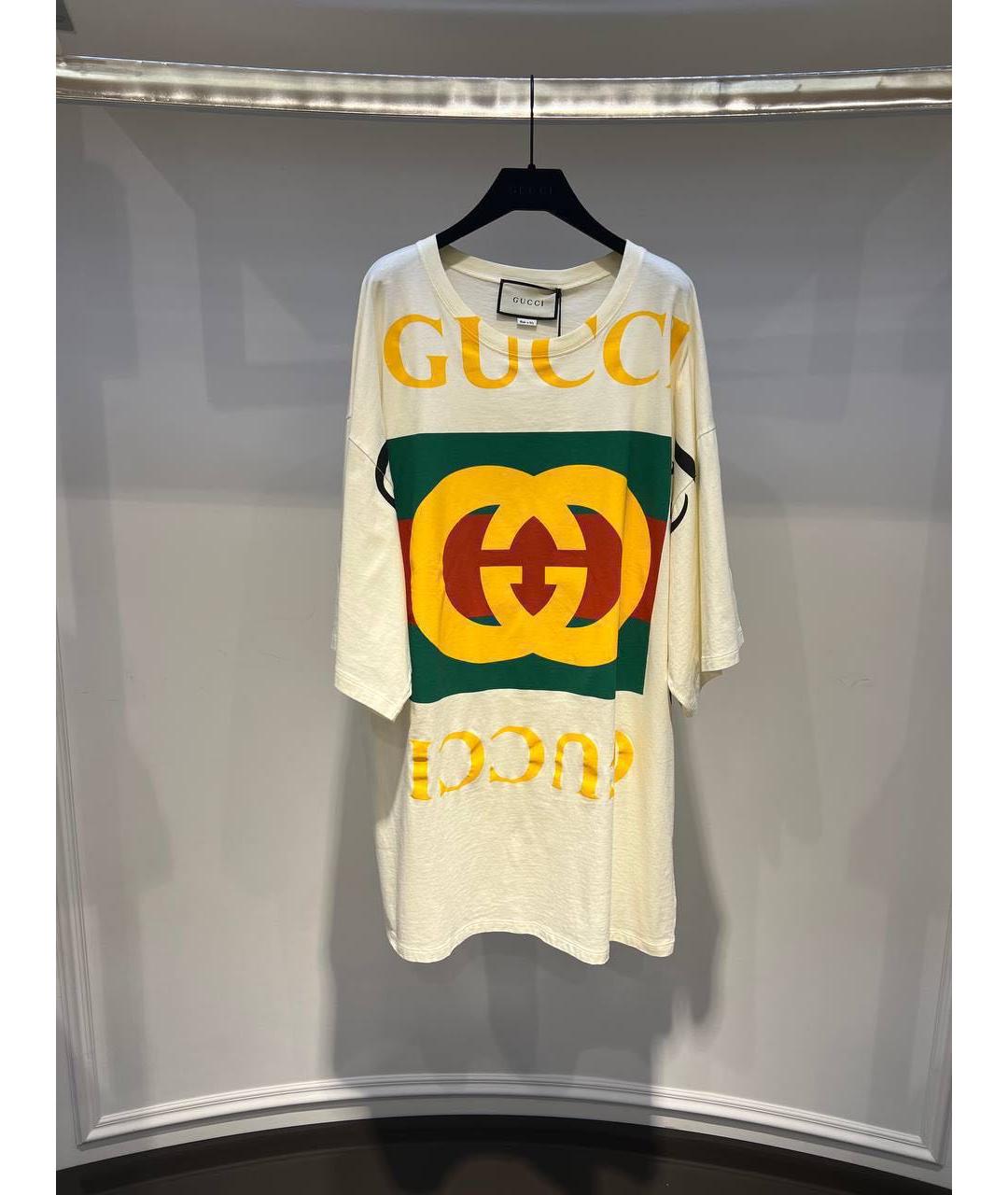 GUCCI Мульти хлопковая футболка, фото 2