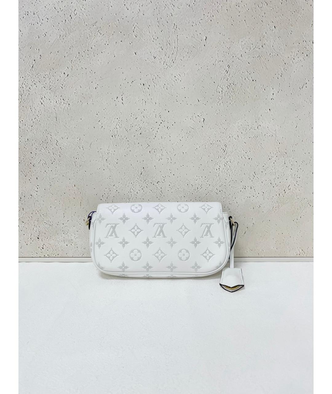 LOUIS VUITTON Белая кожаная сумка через плечо, фото 2