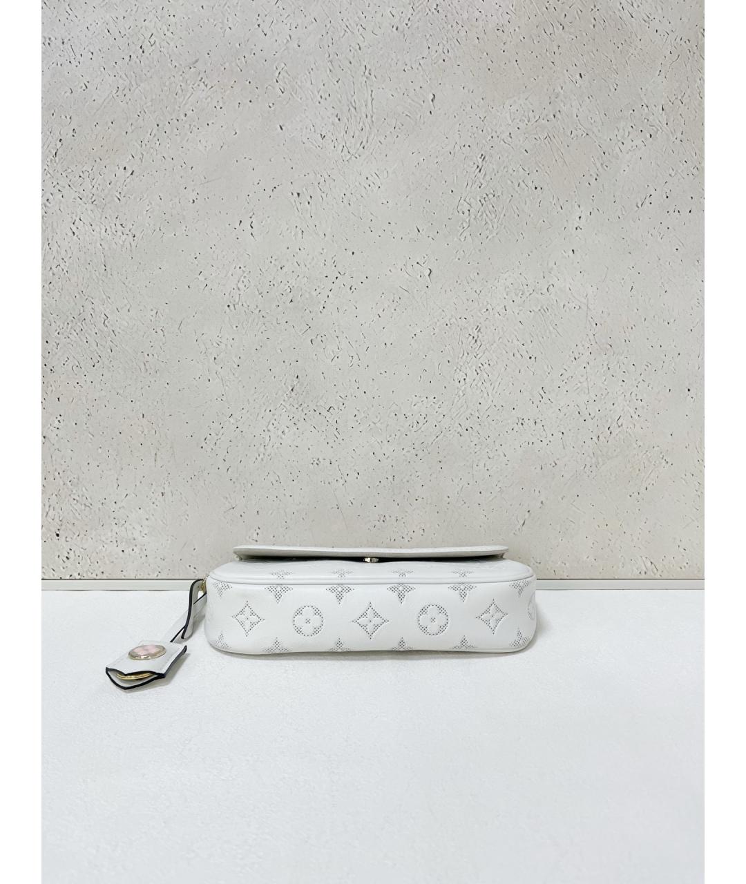 LOUIS VUITTON Белая кожаная сумка через плечо, фото 5