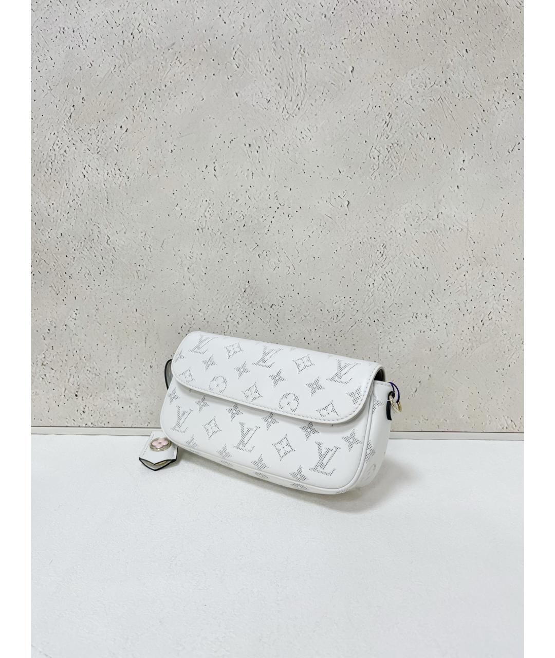 LOUIS VUITTON Белая кожаная сумка через плечо, фото 4