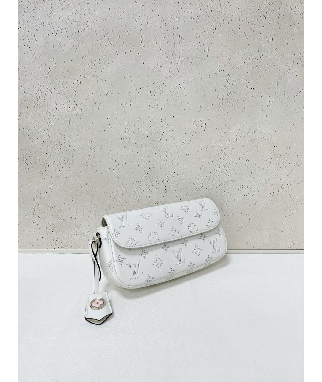 LOUIS VUITTON Белая кожаная сумка через плечо, фото 3