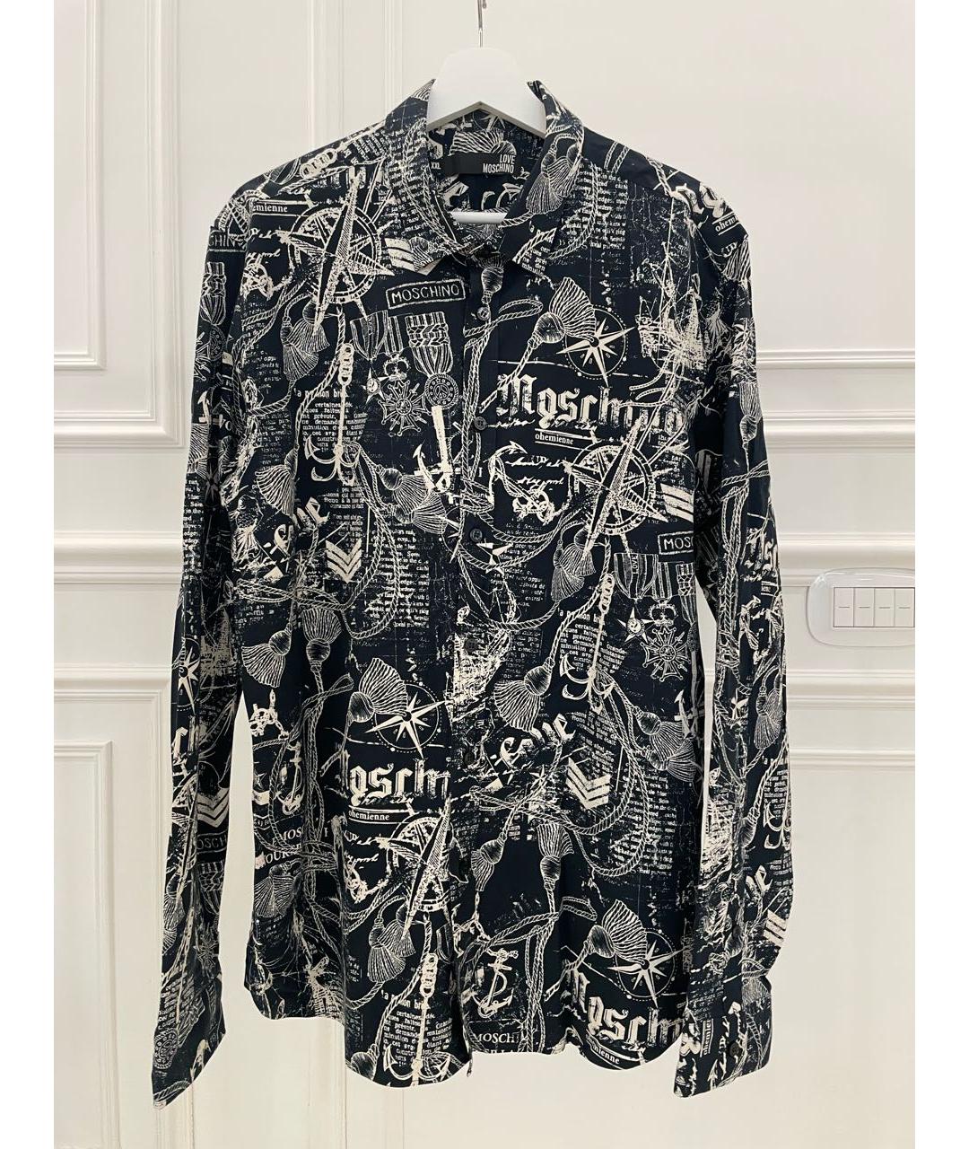 LOVE MOSCHINO Мульти хлопковая кэжуал рубашка, фото 6