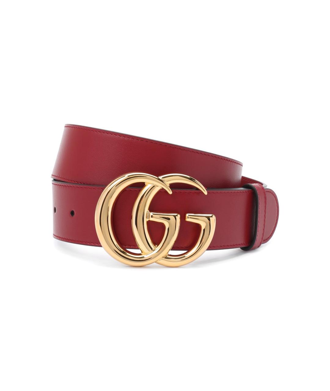 GUCCI Красный кожаный ремень, фото 1