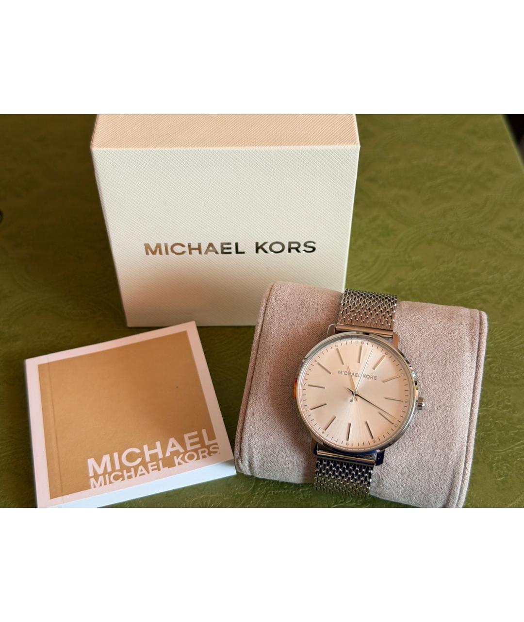 MICHAEL KORS Серебряные стеклянные часы, фото 3