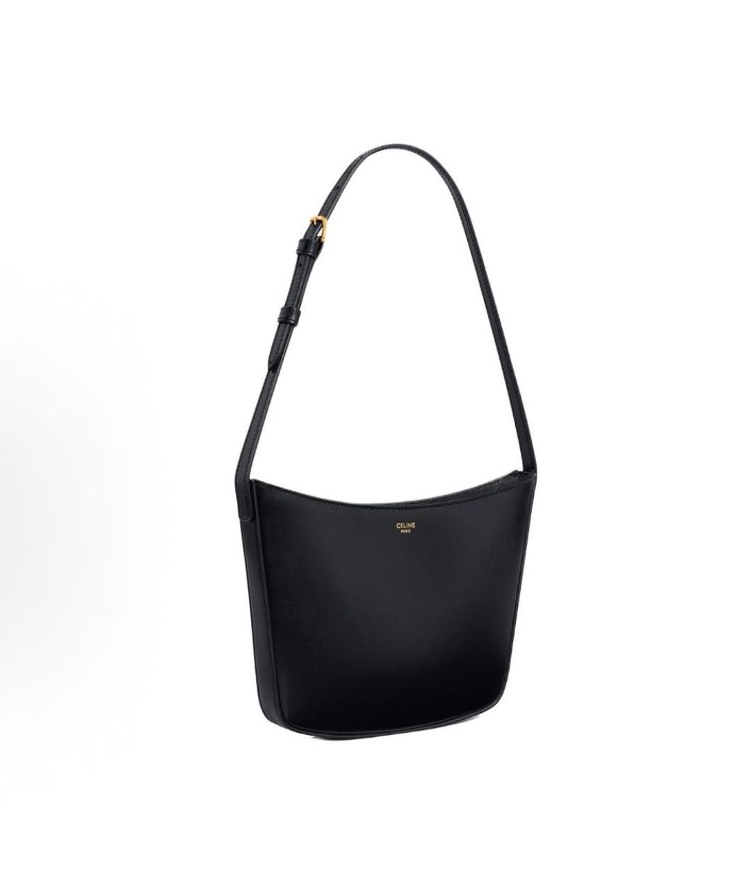 CELINE Черная кожаная сумка через плечо, фото 2