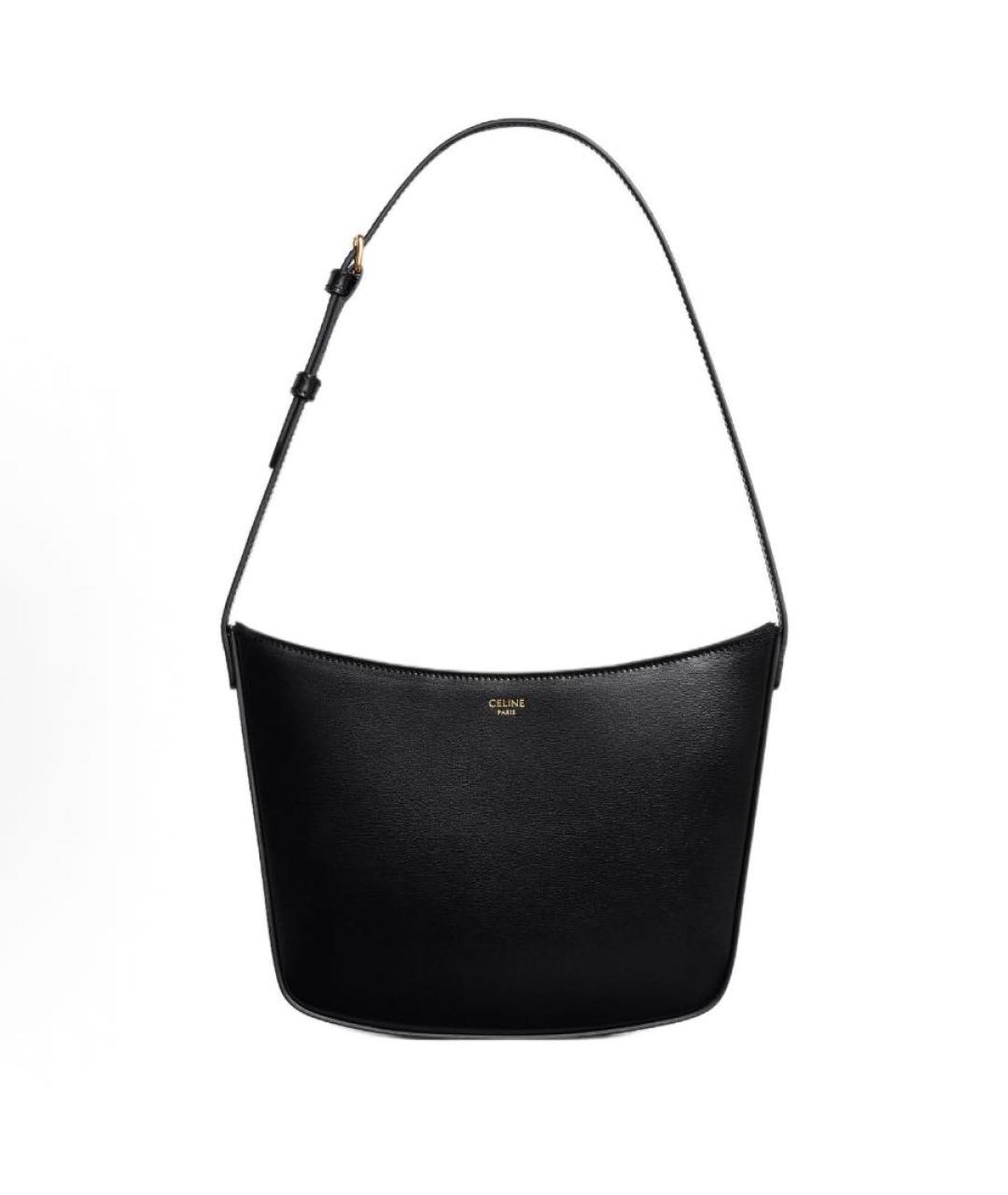 CELINE Черная кожаная сумка через плечо, фото 9